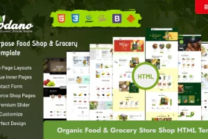 Foodano – 有机食品店和杂货市场 HTML 模板