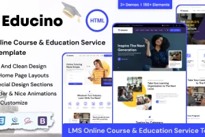 Educino – LMS、在线课程和教育服务 HTML 模板