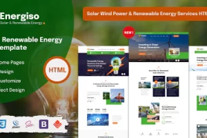 Energiso – 太阳能技术和可再生能源 HTML 模板