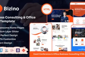 Bizino – 商业咨询、IT 服务和会议 HTML 模板