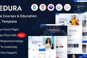 Edura – 在线课程和教育 HTML 模板 + RTL