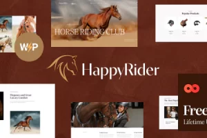 Happy Rider v2.2 – 马匹学校和马术中心 WordPress 主题