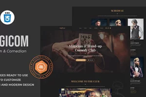 Magicom – 魔术师和喜剧演员 HTML 模板