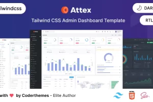 Attex v1.0 – Tailwind CSS 管理和仪表板模板