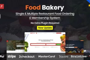 FoodBakery v3.7 – 食品配送餐厅目录 WordPress 主题