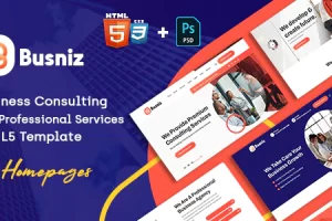 Busniz – 商业咨询多用途 HTML5 模板