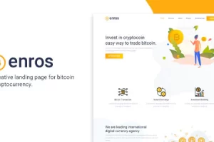 Enros – 比特币和加密货币登陆页面