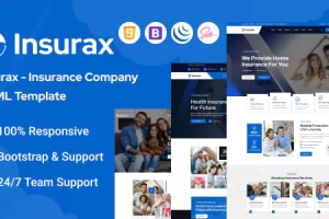 Insurax – 保险公司 HTML 模板