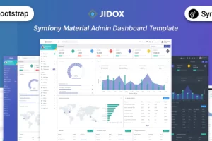 Jidox v1.1.0 – Symfony Material Design Bootstrap UI 模板