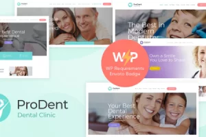 ProDent v1.5.9 – 牙科诊所和保健医生 WordPress 主题 + Elementor + RTL