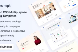 Prompt v1.1.0 – Tailwind CSS 多用途登陆页面