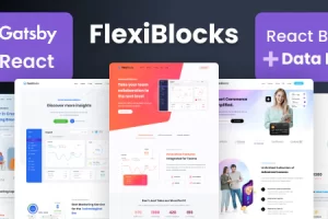FlexiBlocks v4.0.0 – React Gatsby 登陆页面模板