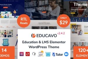 Educavo v3.0.6 – 在线课程和教育 WordPress 主题