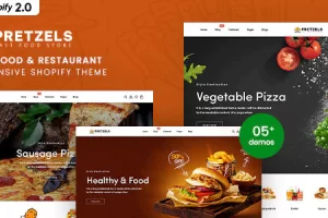 Pretzels – 快餐和餐厅响应式 Shopify 主题