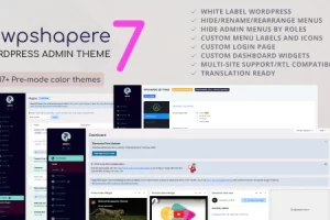 WPShapere v7.0.5 – WordPress 管理主题