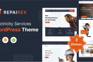 Repairex v1.0 – 电力服务 WordPress 主题 + RTL