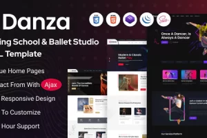 Danza v1.0 – 舞蹈学校和芭蕾舞工作室 HTML 模板
