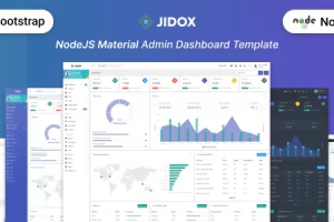 Jidox – NodeJS 管理仪表板模板