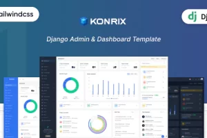 Konrix – Django Tailwind 管理和仪表板模板