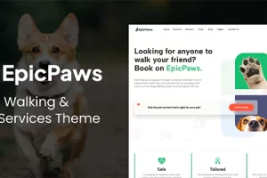 EpicPaws v1.3 – 遛狗和宠物服务主题