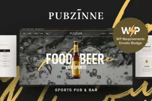 Pubzinne v1.0.7 – 体育酒吧 WordPress 主题