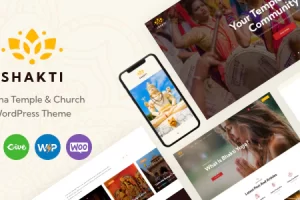 Shakti v1.7.0 – Krishna Temple & Church WordPress 主题