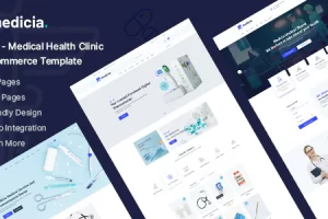 Medcia – 医疗健康诊所和电子商务 HTML5 模板