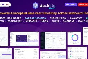 DashLite v1.7.1 – React 管理仪表板模板