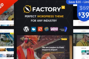 Factory Plus v1.5.8 – 工业和建筑 WordPress 主题