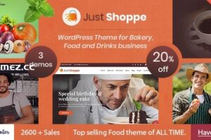 Justshoppe v12.3 – Elementor Cake Bakery WordPress 主题
