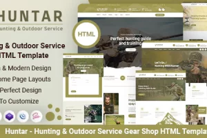 Huntar – 狩猎和户外服务 HTML 模板