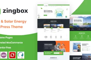Zingbox v1.0.8 – 风能和太阳能 WordPress 主题