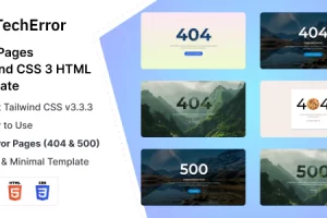 TechError – 错误页面 HTML 模板