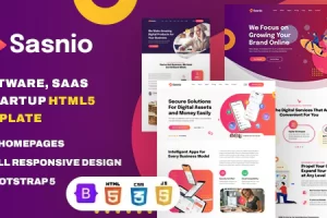 Sasnio – 软件、SaaS 和启动 HTML5 模板