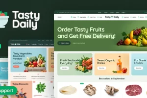 Tasty Daily v1.1 – 杂货店和食品 WooCommerce 主题