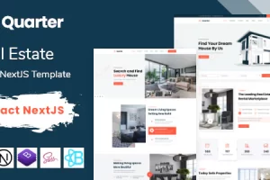 Quarter -房地产 React NextJS 模板