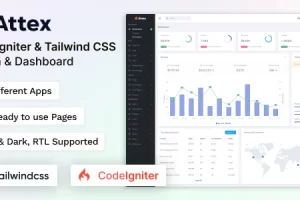 Attex – CodeIgniter Tailwind CSS 管理和仪表板模板