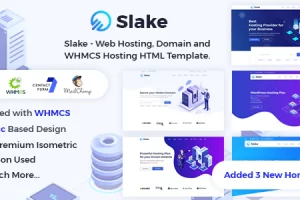 Slake – 虚拟主机、域名和 WHMCS 托管 HTML 模板