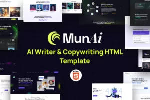 MunAi – AI 作家和文案 HTML 模板