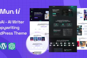 MunAi v1.0.1 – AI 作家和文案 WordPress 主题
