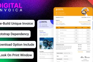 Digital Invoica – 可供打印的发票 HTML 模板
