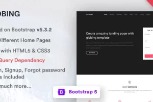 Globing – Bootstrap 5 登陆页面模板