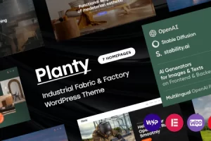 Planty v1.14 – 工业织物和工厂 WordPress 主题