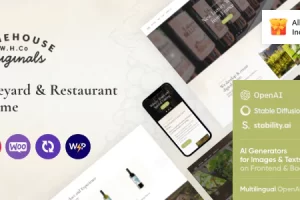 Wine House v3.12 – 葡萄园和餐厅酒类商店 WordPress 主题