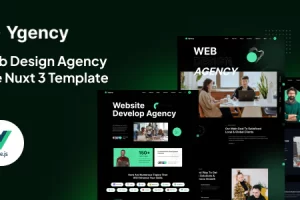 Ygency – 网页设计机构 Vue Nuxt 模板
