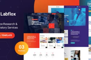 Labflox – 实验室和研究响应式 HTML5 模板
