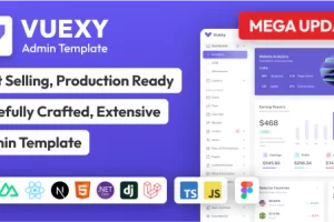 Vuexy v9.13.0 -Vuejs、React、HTML 和 Laravel 管理仪表板模板