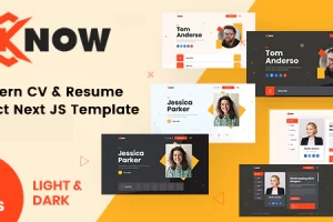 iKnow – 个人作品集 React NextJS 模板