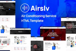 Airslv – 供暖和空调服务 HTML 模板