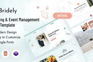 Bridely – 婚礼和活动管理 HTML 模板